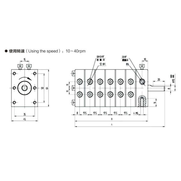 Jrgy Series 12-Outlet Gear Pump for Chemical Fiber Spinning Oiling