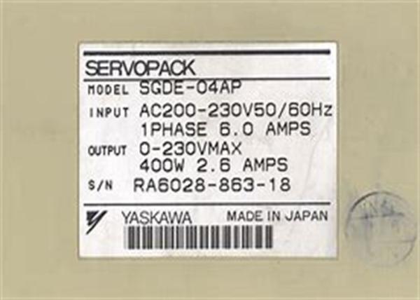 Brand Yaskawa AC Servo Amplifier SGDE-04AP Sigma Series In Box