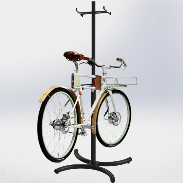 Knocked Down U Shape Tube Bike Storage Rack With X-Shape Base