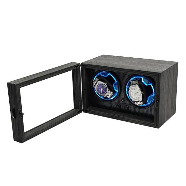 Luxury Rotating Watch Display Case Elegant High End Watch Winder Automatic Wooden Box