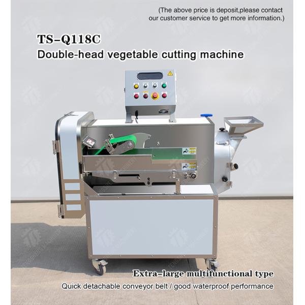 Double head vegetable cutting machine papaya chieh qua pumpkin wax gourd Ginger Potato Carrot radish Taro Sweet potato Yam onion Greens Lettuce Cao Xin Baby Cabbage Chinese Cabbage Cabbage processing