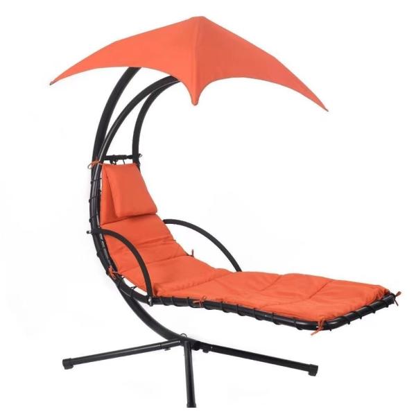 21.5kg Outdoor Lounge Chair With An Umbrella For Outdoor Activities