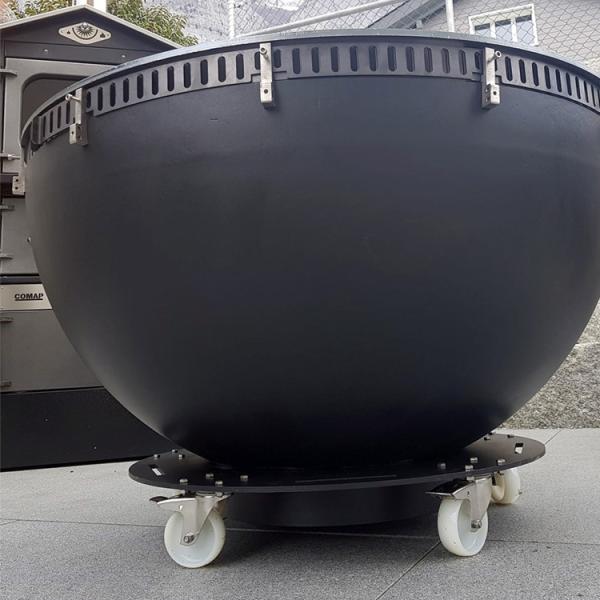 OEM ODM Outdoor Cooking Grills Corten Steel Ring Bbq Fire Pit With Log Store