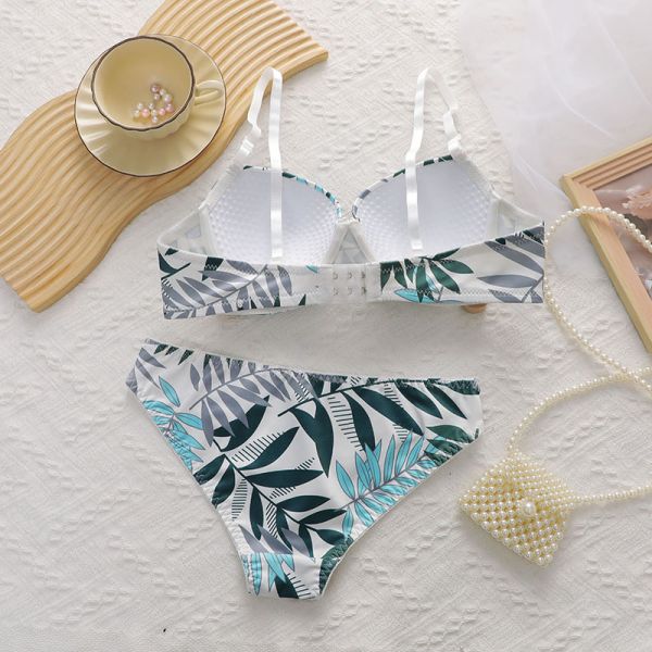 Women Lingerie Printing Set Ladies Set Factory Wholesale Lingerie Comfortable Women Bra Set Printing