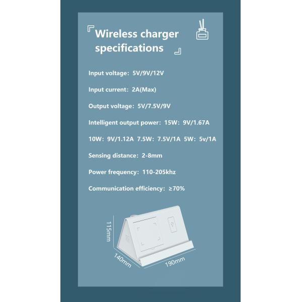 3 в 1 многофункциональном беспроводном отражетеле 15W 9V ароматности увлажнителя заряжателя