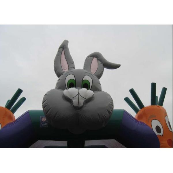 Castelo de salto inflável usado partido das crianças pequenas com cenoura e coelho 4X4M