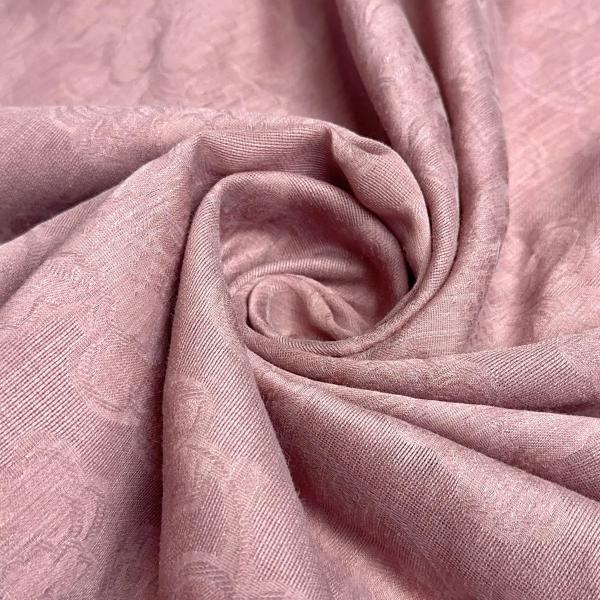 Dyed Lightweight Wool and Polyester Jacquard Fleece Fabric for Dress
