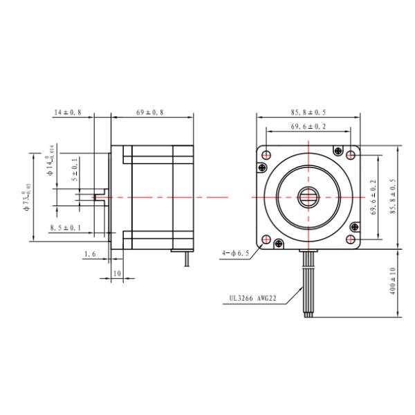 мотор NEMA 1.9kg 34 86x86mm 4A 4N.M Stepper для гравировального станка CNC