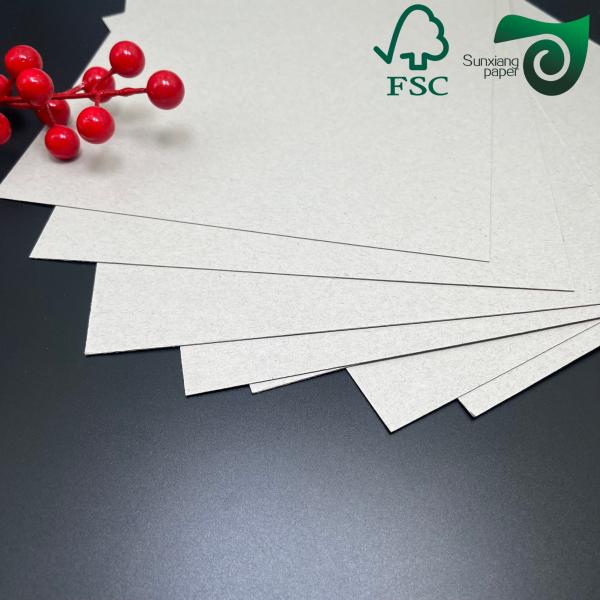 FSC Pâte de recyclage 0,45 4,0 mm Carte grise à haute rigidité pour cadre photo Carte de reliure