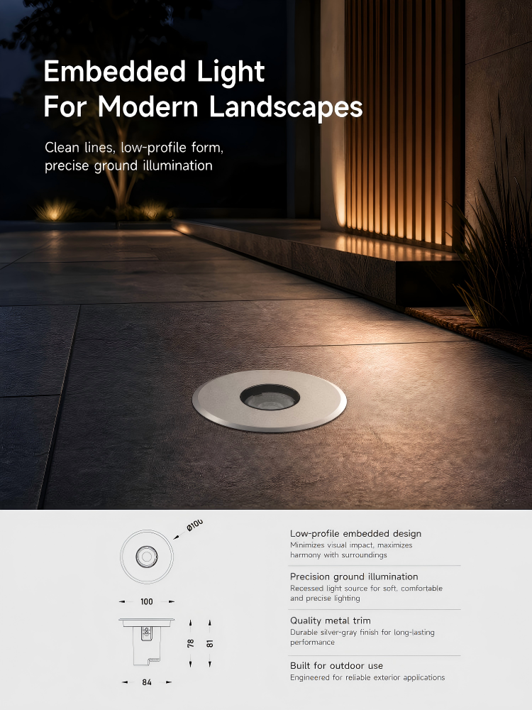 IP68 Weather Resistant LED In Ground Light Stainless Steel Recessed Patio Lights Customized