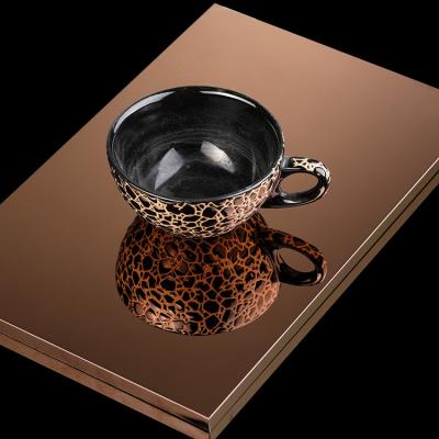 0.4 * 1000 * 2000mm Stainless Steel Golden Sheet Mirror Finish 201 304 Color Slit Edge