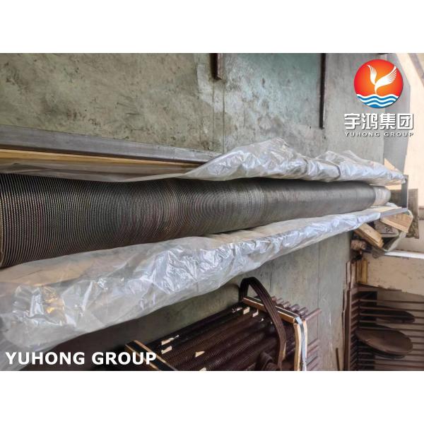 Serrated Spiral High Frequency Welding Finned Tube ASTM A312 TP347 For Heat Exchanger