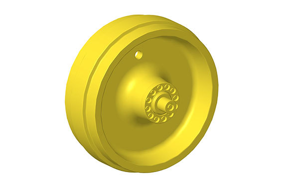 High hardness heat treatment idler with genuine imported seal subassemblies and reinforced idler shaft design for bulldozers and excavators