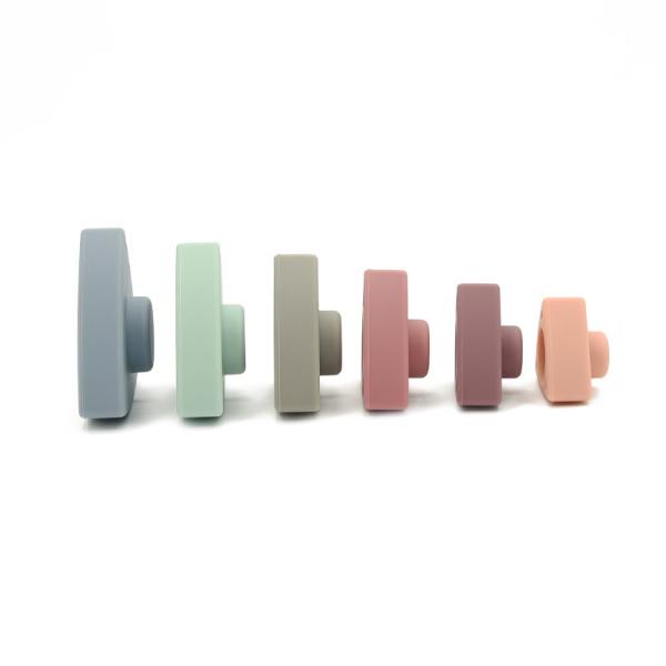 Teething Triangle Silicone Baby Stacking Toys 100% Food Grade