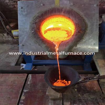 25KG Graphite Medium Frequency Industrial Induction Furnace For Cast Iron Steel Melting