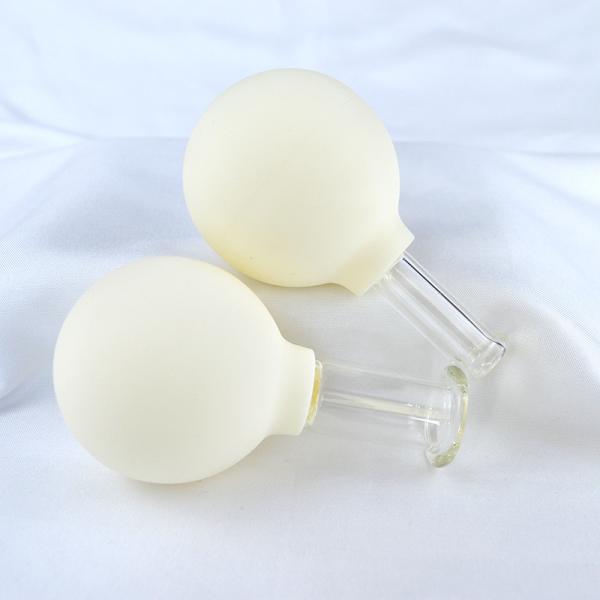2pcs Face Guasha Wrinkle Removal Skin Care Spa Beauty Salon Therapy Cups 2024 Silicone Glass Vacuum Suction Cupping Set