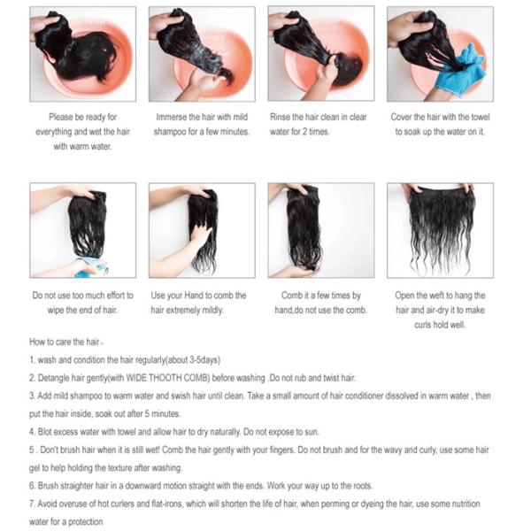 Super Wave Dyeable Human Hair Extensions , 8