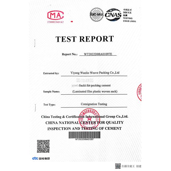 Пустые цементные PP тканевые мешки 20 кг 40 кг для гипсового порошка