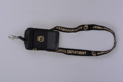 Polyester neck lanyard with Spandex mobile phone holder, smart phone holder neck lanyards