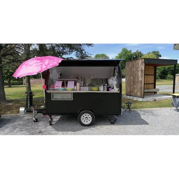 Year 2021 Fiberglass Food Trailer with Custom Made Design and Small Cafe Counters