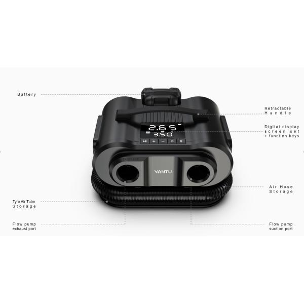 Portable Double Cylinder Air Compressor 12V DC AC Electric Pump for SUV Beds SUP YANTU A10
