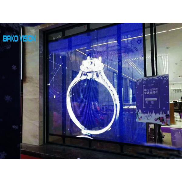 Advertising Show Transparent Glass Led Display Creative Interactive Screen Clarity