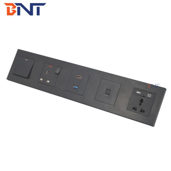uk power multimedia aluminum hotel sockets with media hub/luxury hotel media hub sockets