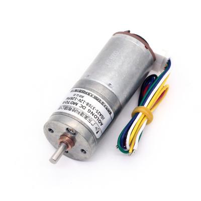 JGA25-370GB Grande Torque Pequenos motores de engrenagem DC 1360rpm com tachômetro Encoder