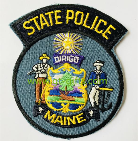 Different Shapes Iron on Embroidery Police Patches for clothing accessories