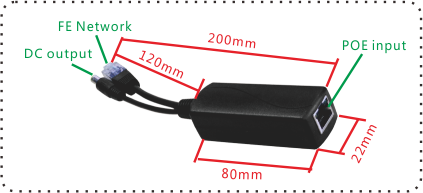 Support IEEE 802.3af and IEEE 802.3at 1 0 / 100M 24V 1A Power Over Ethernet E Splitter