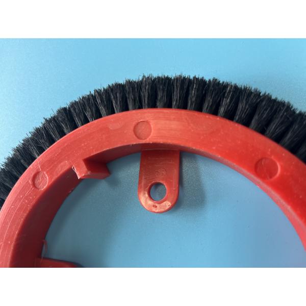 La roue de brosse de Krantz K10 Stenter partie la longévité en nylon de tissu de brosse de cheveux de noir en plastique rouge de corps