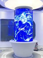 Cilindro P3.9 - exhibición transparente de la estrella LED de 7,8 naciones