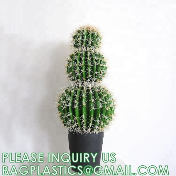 Artificial Succulent Plants - Realistic Artificial Flowering Cactus, Fake Succulent Plant Decor for Home Office