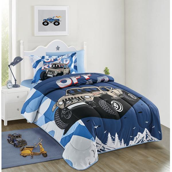 Домашний 4PCS набор Милый мультфильм Печатный детский одеял на 100% хлопка Постельное белье