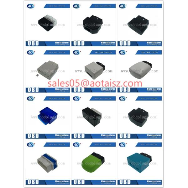 Normal Color ABS Plastic16 Pin J1962 OBD OBD II EML327 OBD2 Enclosure for Offer Drawing