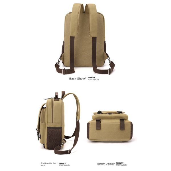 Colefa Double to Single Shoulder Manufacturer Canvas Youth Chest Bag Daypack Commuting Unique Style Multi-compartment Backpack