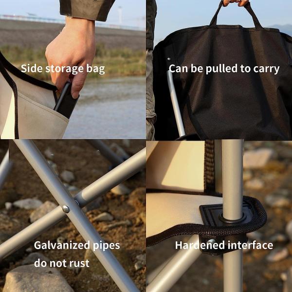 Folding Chairs Heavy Duty Support 350 lbs Moon Chair with Carry Bag Portable Folding Camping Chair with Carry Bag