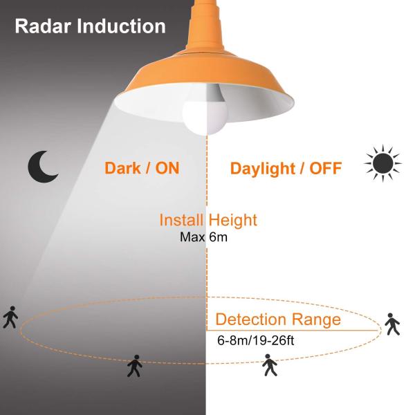LED Light Bulb E27 Microwave Radar Motion Sensor 9W 12W 15W Human Body Induction A60