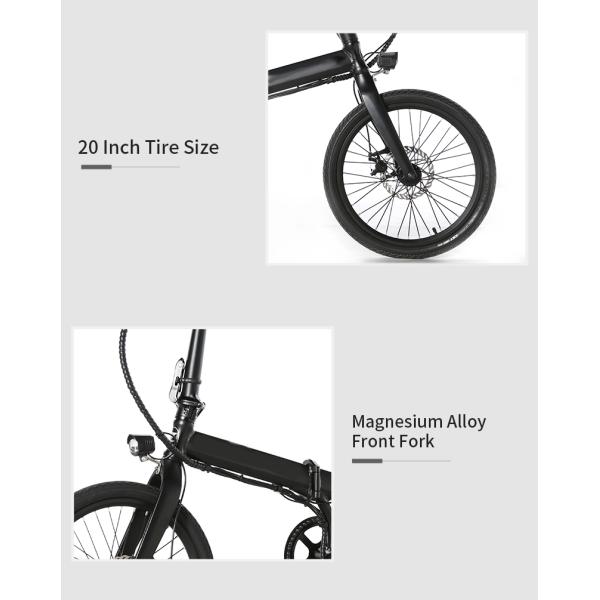 ODM Lightweight Electric Folding Bike Pre Assembled With 3.0 Tires