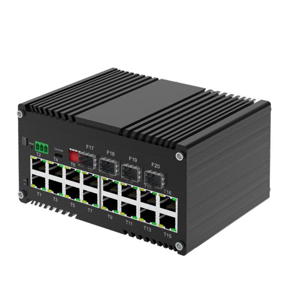 Industrial L2+ 16-Port 10/100/1000T 802.3at PoE plus 4-Port 1000X SFP Managed Ethernet Switch