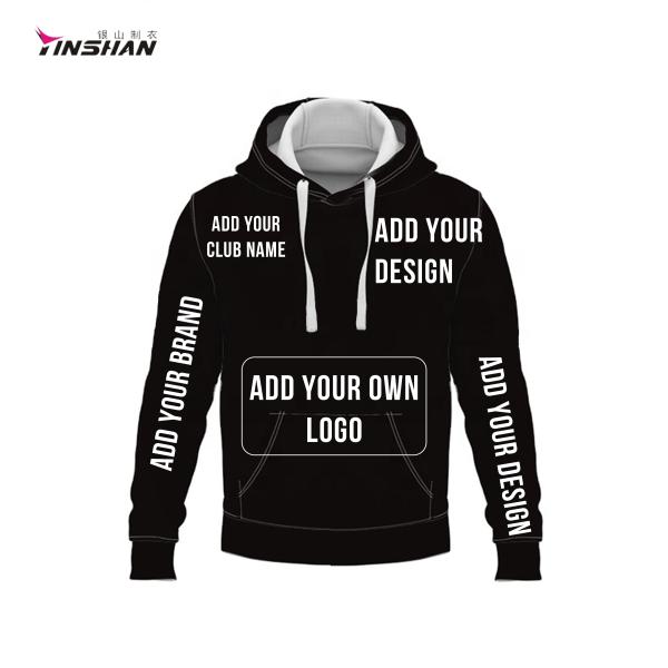 Custom Sportswear Sublimation Print Pit Crew Racing Men's Hoodies with V-neck Collar