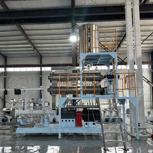 Automatic Floating and Sinking Fish Feed Equipment Aquatic Fish Food Extruder Machine with Motor Gear Plant Production Line