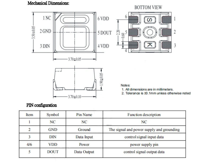 Высокая яркость 3535 RGBW многоцветный SMD LED SK6812 WS2812B IC Встроенный в адресный цифровой RGBWW LED чип