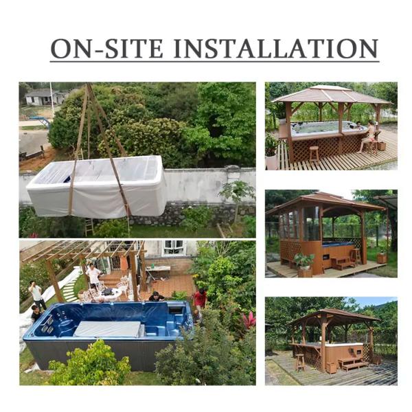 3KW ванны спа водоворота мест квадрата 4 массажируют спа гидролечения джакузи на открытом воздухе