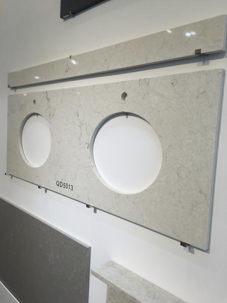 Pre cut quartz stone vanity top Eased Edge Water Absorption < 1.0%