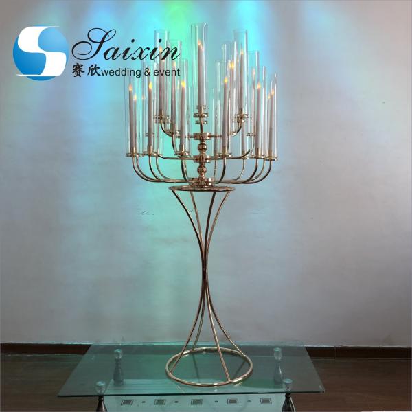 Винтажный кованый железный стоящий люстральный пол люстра высокий роскошный шестиугольный золото 160 см