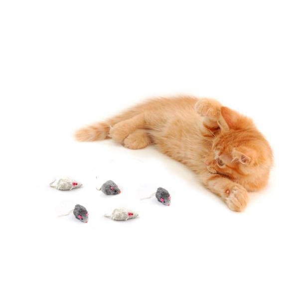 Halloween Unique Gift Bicolourable Mini Mouse Cat Toy Set With Sound
