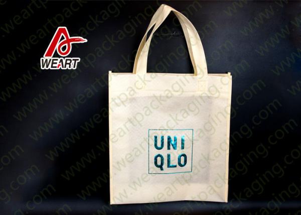 Silver Foil Design Custom Printed Non Woven Carry Bags For Shopping