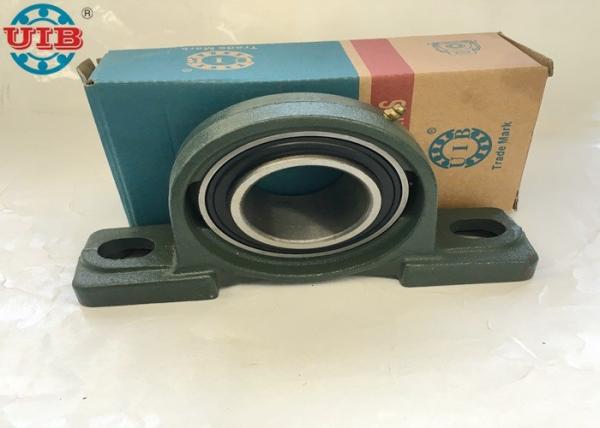 UC208 Industrial Insert Ball Bearings With P208 Cast Iron Green Gray Bearing Housing