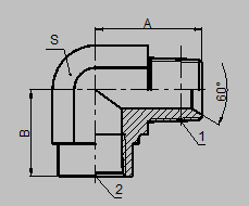 Mâle hydraulique de BSPT à l'adaptateur convenable de fusée de fil femelle de BSP coude de 90 degrés
